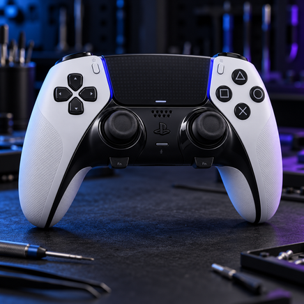 DualSense Edge TMR Stick Upgrade — matching controller illustration